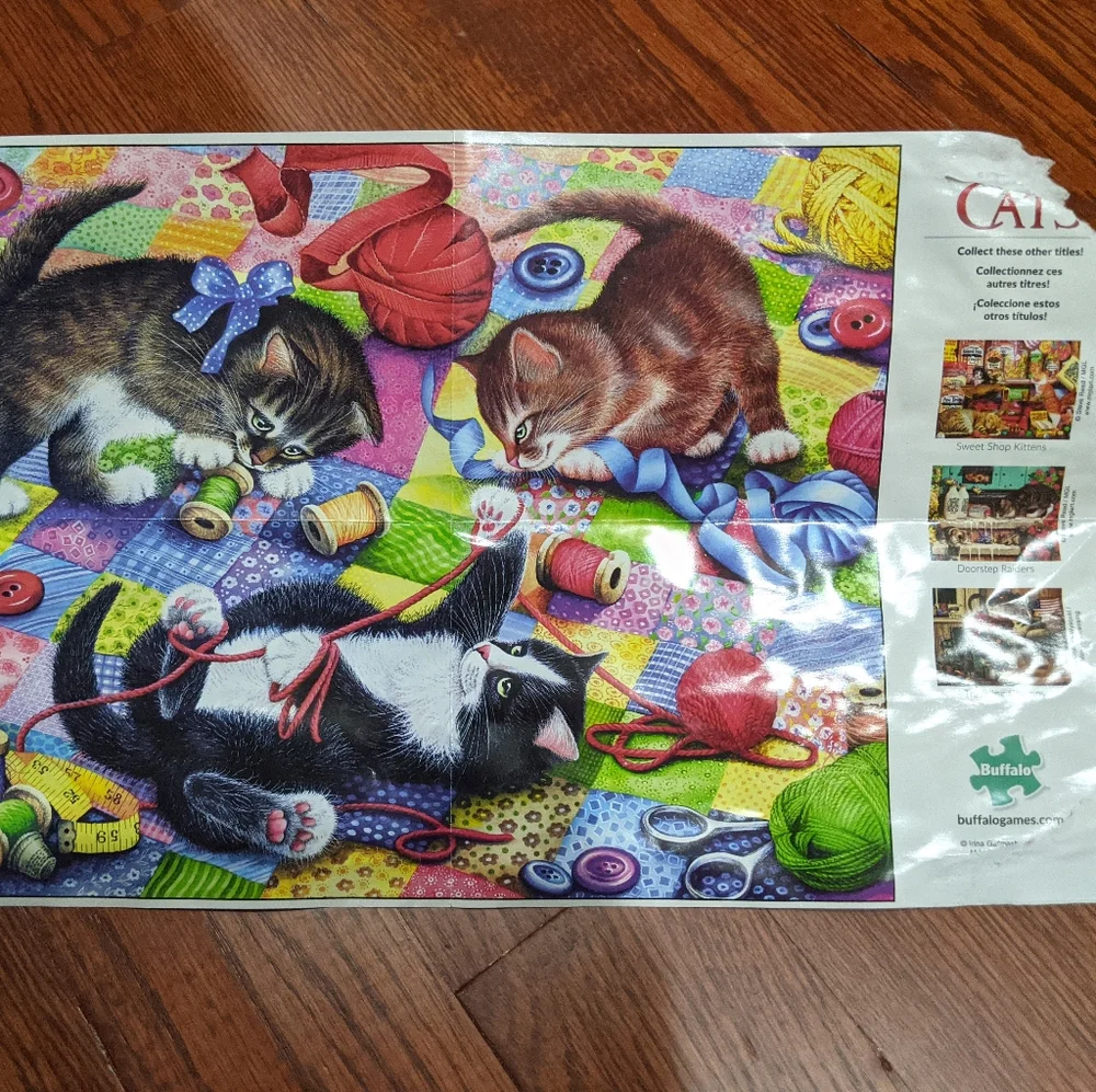 Buffalo Cats Knitting Kittens 750 Piece Jigsaw Puzzle